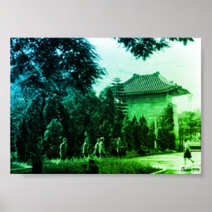 Poster Parque dos mártires Canton China Vintage
