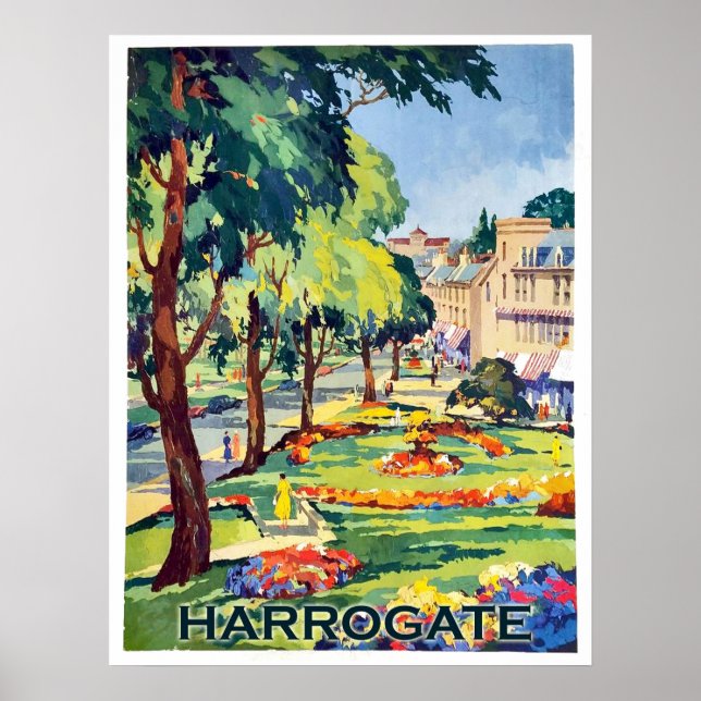 Poster Parque em Harrogate spa town, North Yorkshire (Frente)