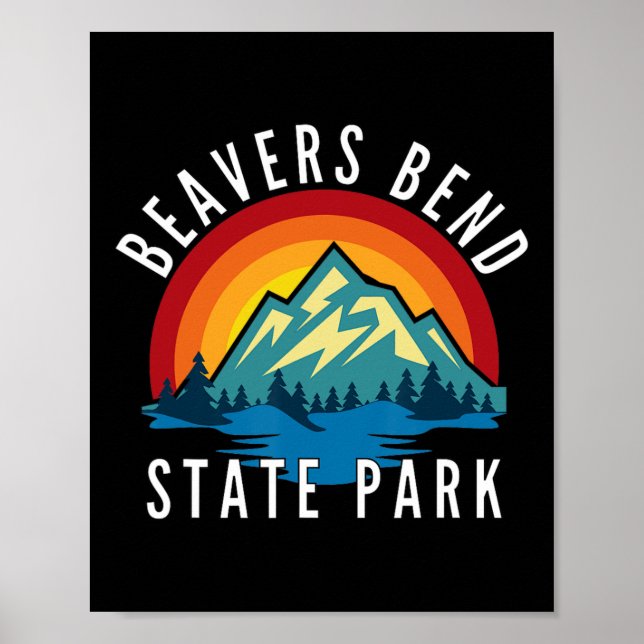 Poster Parque Estadual Beavers Bend Oklahoma  (Frente)