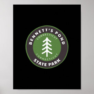 Poster Parque Estadual Bennett's Pond Connecticut Ct Árvo