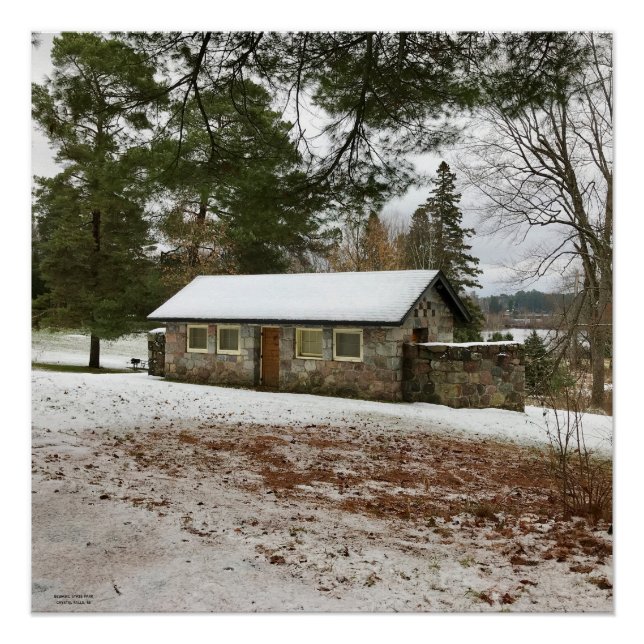 Póster Parque Estadual Bewabic, Crystal Falls, Poster MI (Frente)