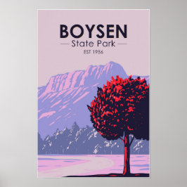 Poster Parque Estadual Boysen Wyoming Vintage