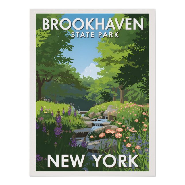 Póster Parque Estadual Brookhaven - Nova Iorque (Frente)
