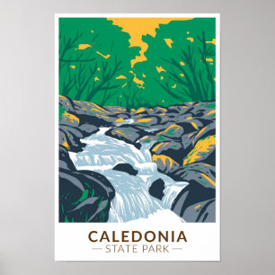 Poster Parque Estadual Caledonia Vintage Pensilvânia