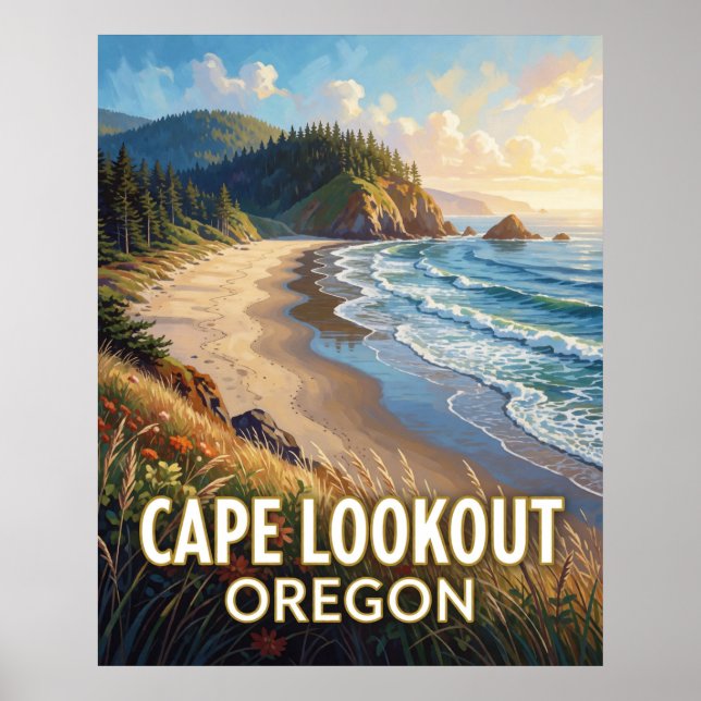 Poster Parque Estadual Cape Lookout — Oregon (Frente)