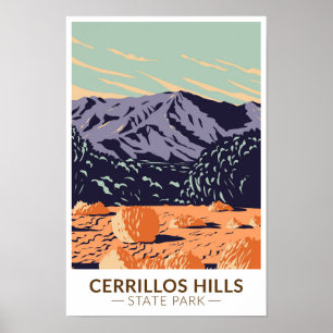 Poster Parque Estadual Cerrillos Hills Novo México Antigo