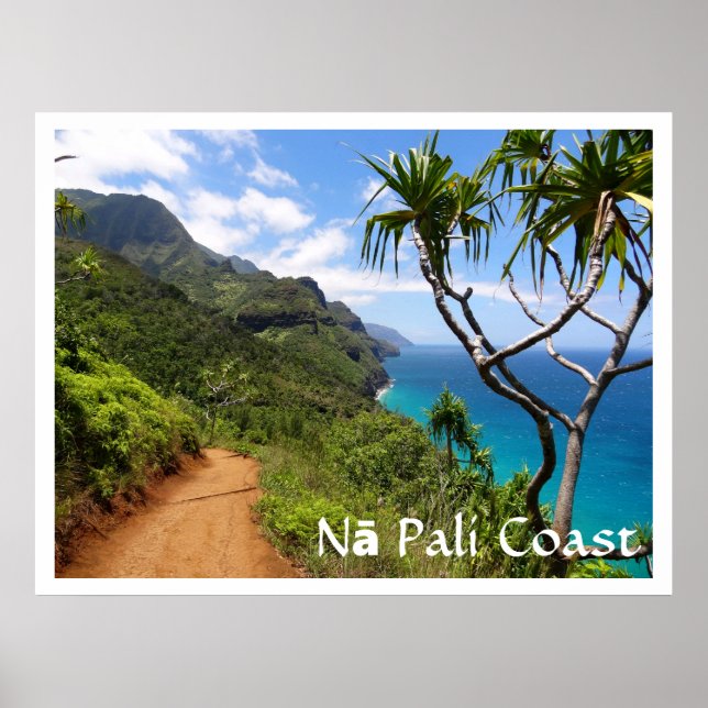 Póster Parque Estadual Costeiro de Nā Pali, Kauai (Frente)