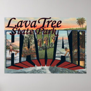 Póster Parque estadual da árvore da lava, Havaí