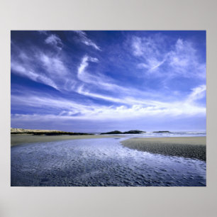 Póster PARQUE ESTADUAL DA PRAIA POPHAM, MAINE. EUA. Cirru
