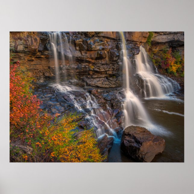 Poster Parque Estadual de Blackwater Falls | Virgínia Oci (Frente)