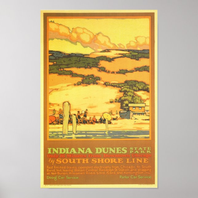 Póster Parque Estadual de Indiana Dunes (Frente)