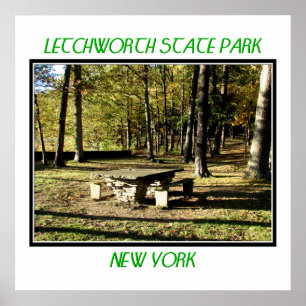 Póster Parque estadual de Letchworth - rocha da mesa de