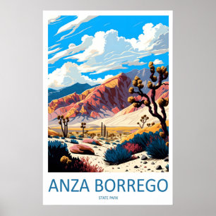 Poster Parque Estadual do Deserto de Anza Borrego Viagem 