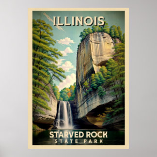 Poster Parque Estadual do Illinois Starved Rock V02