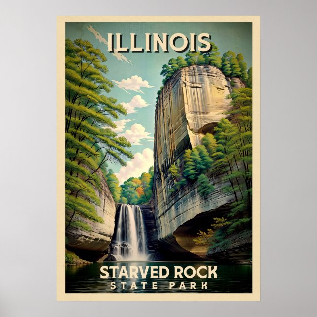 Poster Parque Estadual do Illinois Starved Rock V02 (Frente)