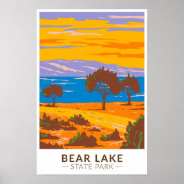 Poster Parque Estadual do Lago Bear Utah Vintage