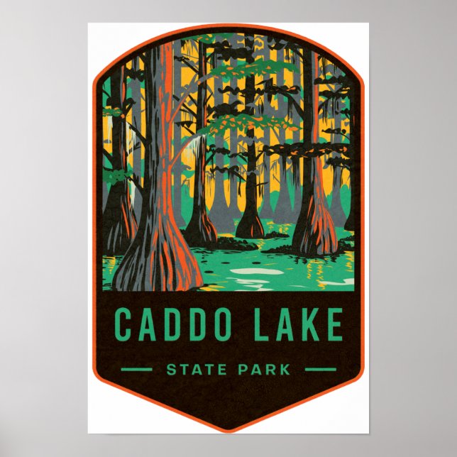 Poster Parque Estadual do Lago Caddo (Frente)