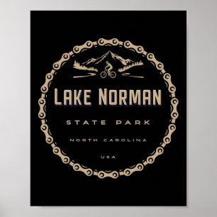 Poster Parque Estadual do Lago Norman Carolina do Norte C