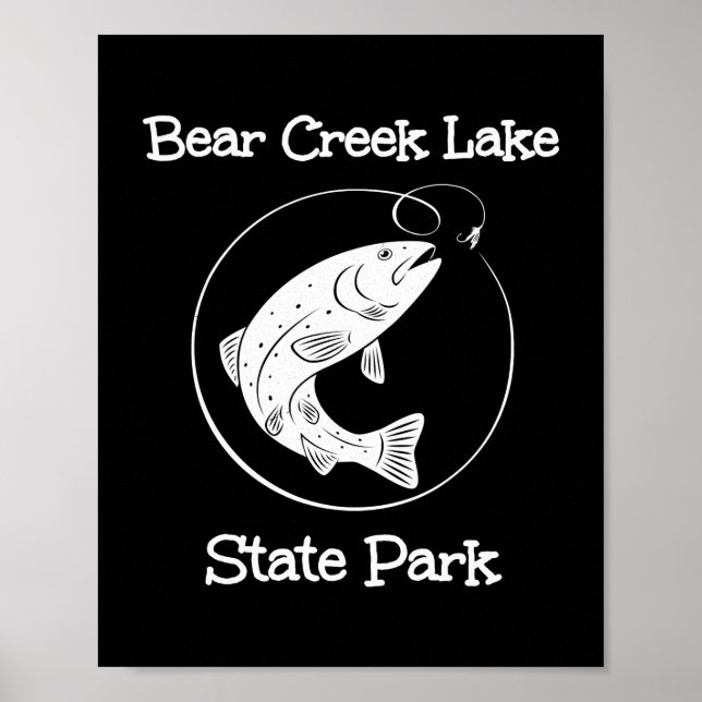 Poster Parque Estadual do Lago Urso Creek Pesca Campanha (Frente)
