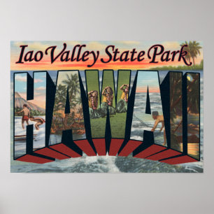 Póster Parque estadual do vale de Iao, Havaí