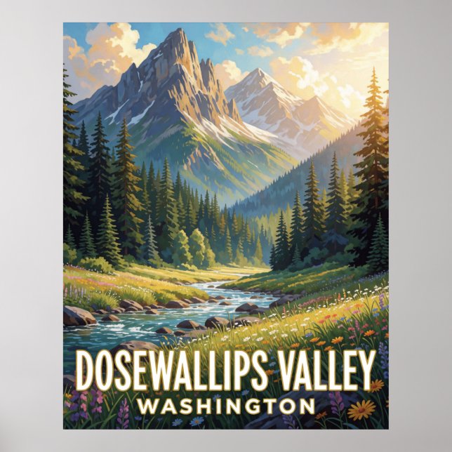Poster Parque Estadual Dosewallips — Washington (Frente)