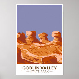 Poster Parque Estadual Goblin Valley Utah Vintage