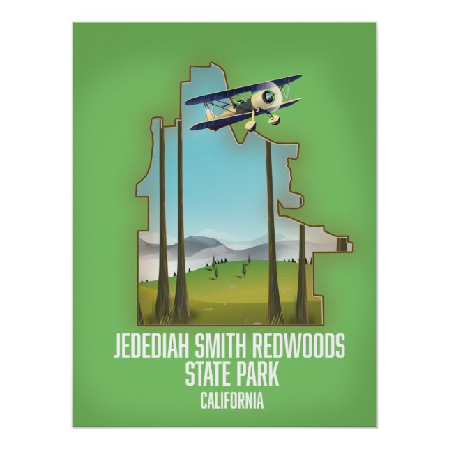 Póster Parque Estadual Jedediah Smith Redwoods (Frente)