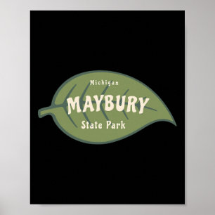 Poster Parque Estadual Maybury Michigan Fall deixa de lad