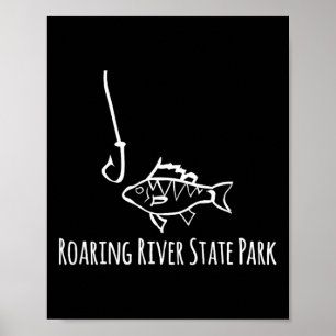 Poster Parque Estadual Roaring River Piada Pesca Peixe Pe