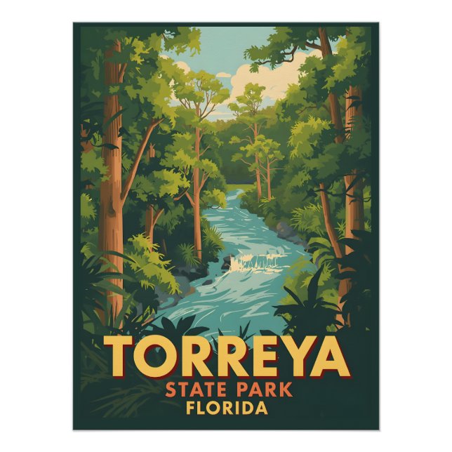 Póster Parque Estadual Torreya - Flórida  (Frente)
