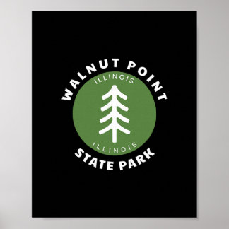 Poster Parque Estadual Walnut Point Illinois Il Floresta 