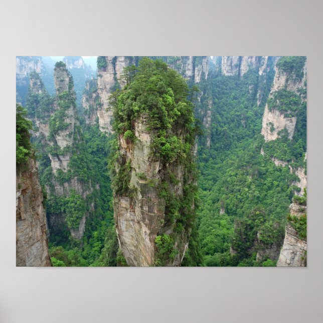 Póster Parque Florestal Nacional de Zhangjiajie, Montanha (Frente)