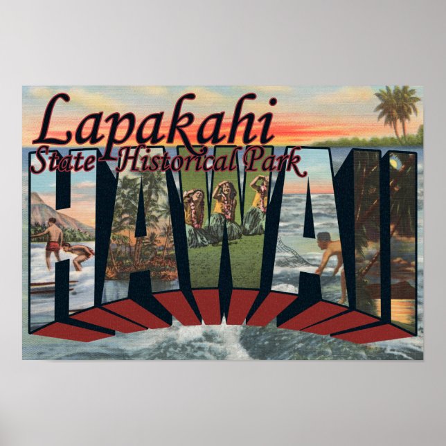 Poster Parque Histórico do Estado de Lapakahi, Havaí (Frente)