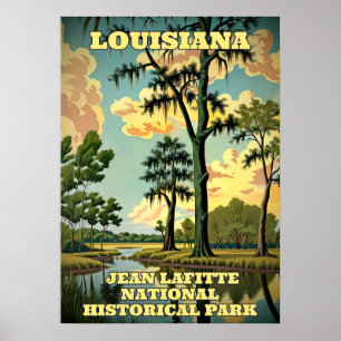 Poster Parque histórico nacional 2 da Louisiana Jean Lafi