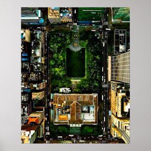 Póster Parque Manhattan NYC de Bryant da opinião de olho