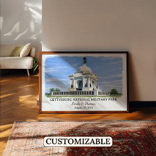 Poster Parque Militar Nacional de Gettysburg Pensilvânia