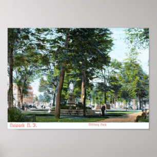 Poster Parque militar, Newark, vintage 1908 de NJ
