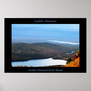 Póster Parque Nacional Acadia de Montanha cadillac