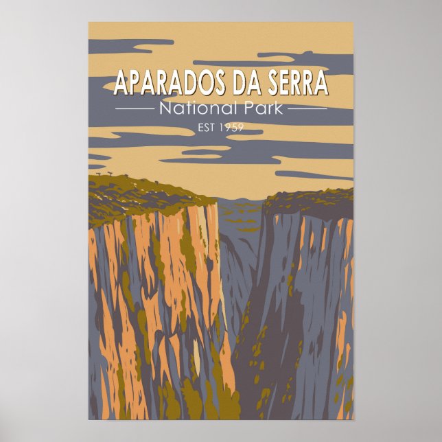 Poster Parque Nacional Aparados da Serra Brasil Viagem Ar (Frente)