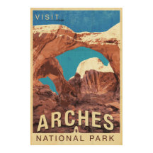 Parque Nacional Arches Arte de Viagem Vintage