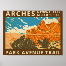 Poster Parque Nacional Arches Utah Park Avenue Trail 3 