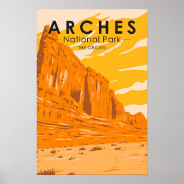 Poster Parque Nacional Arches Utah The Organ Vintage 