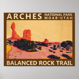 Poster Parque Nacional Arches Utah Trilha da Rocha Equili