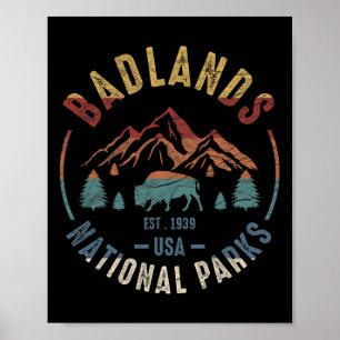 Poster Parque Nacional Badlands Dakota do Sul O Monte Rus