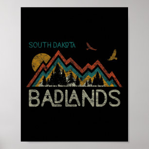 Poster Parque Nacional Badlands Dakota do Sul O Monte Rus