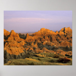 Póster Parque Nacional Badlands em Dakota do Sul