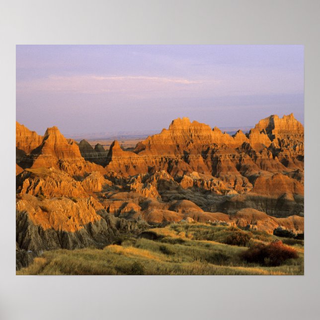 Póster Parque Nacional Badlands em Dakota do Sul (Frente)