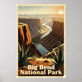 Poster Parque Nacional Big Bend Retro