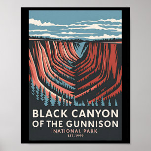 Poster Parque Nacional Black Canyon Of The Gunnison Vinta