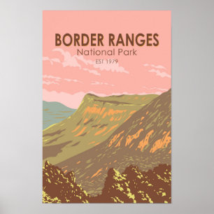 Poster Parque Nacional Border Ranges Austrália Vintage